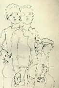 Egon Schiele Three Street Urchins oil painting reproduction